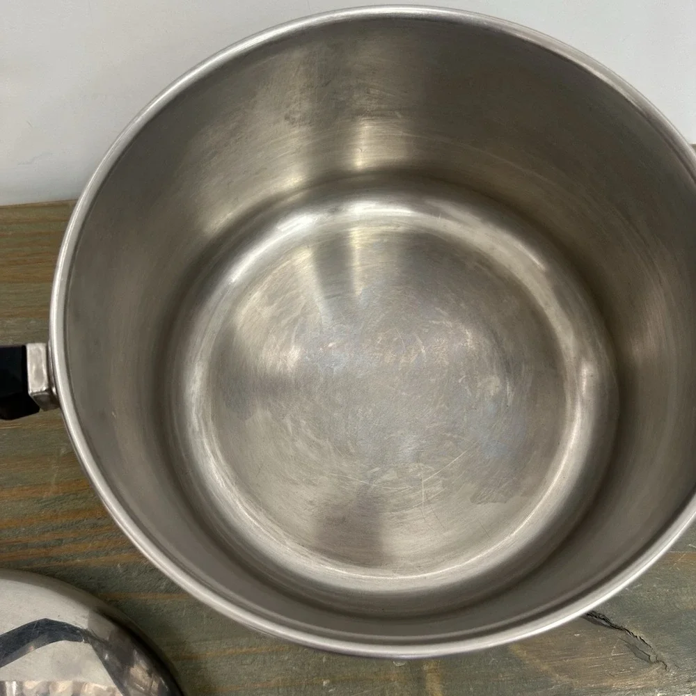 Vintage Farberware Aluminum Clad Stainless Steel 3 Qt Saucepan & Lid